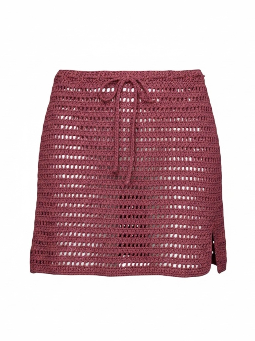 Pink Crochet Mini Skirt